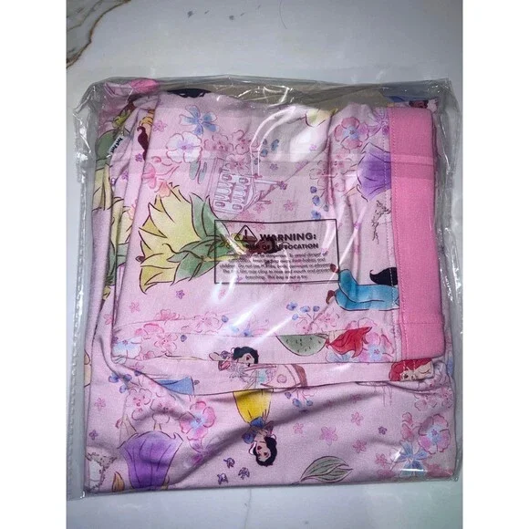 Little Sleepies Princess Garden Two Piece Short Sleeve and Shorts 7/8 - Picture 2 of 3